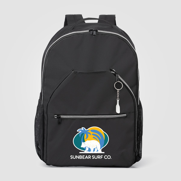 Rumo Recycled Racket Sport Backpack - 23L - Black / Heat transfer