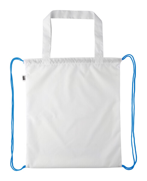 Sac à cordon personnalisé CreaDraw Shop RPET - Bleu / Blanc