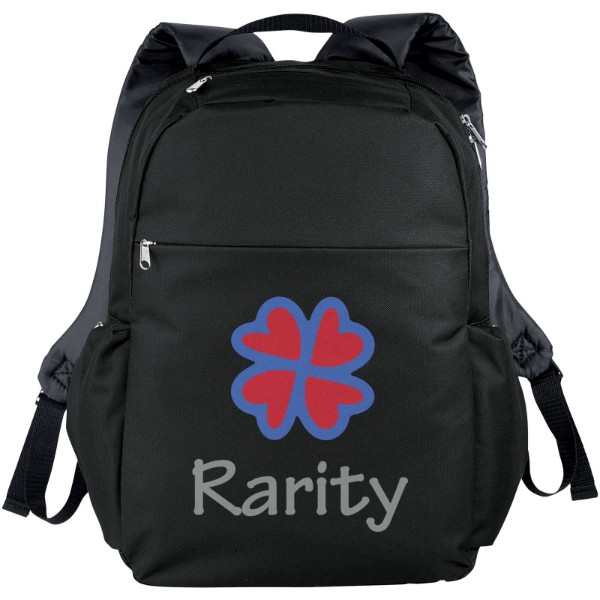 Slim 15" Laptop-Rucksack 15L - schwarz