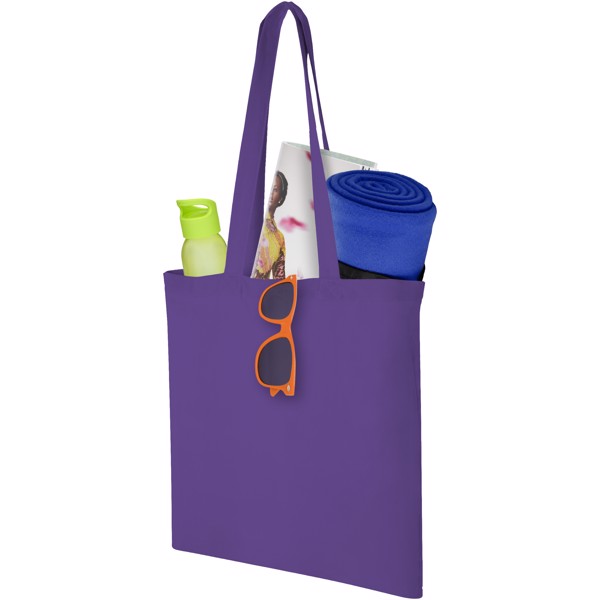 Carolina 100 g/m² cotton tote bag 7L - Lavender