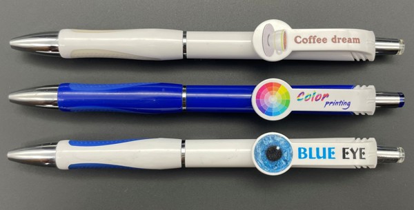 Gabrielis Colo ballpoint pen, plastic body - White