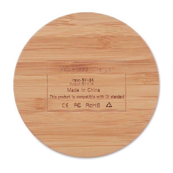 Wireless charger bamboo 5W Rundo - Wood