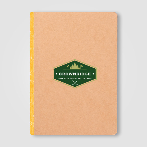 Romy Kraft Cover Colour Edge Journal - A5 - Yellow / Silkscreen