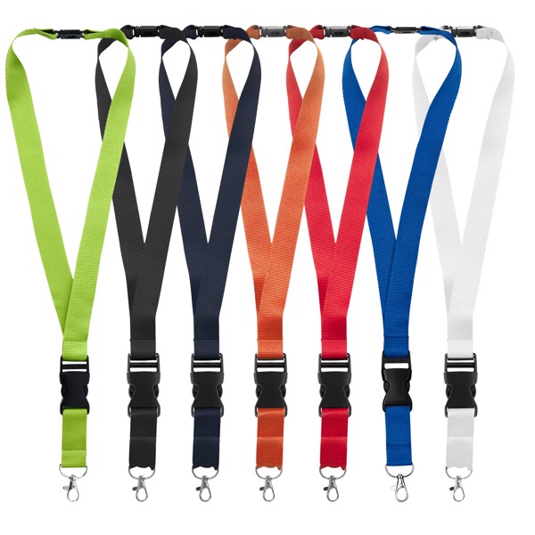 Yogi lanyard detachable buckle break-away closure - White