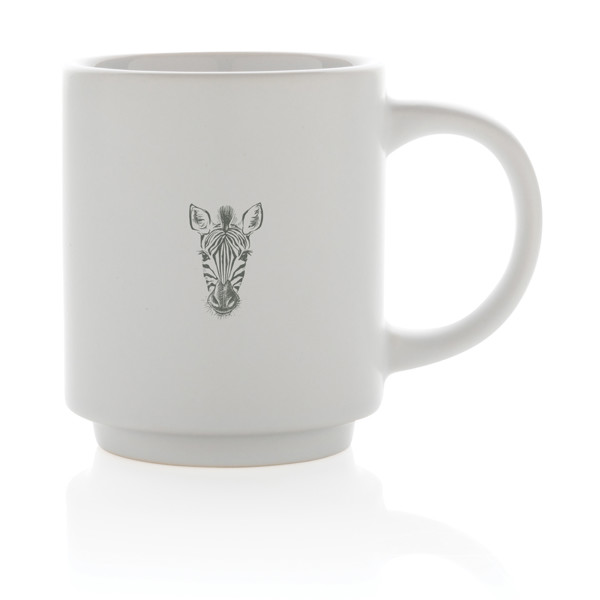 Ceramic stackable mug 180ml - White