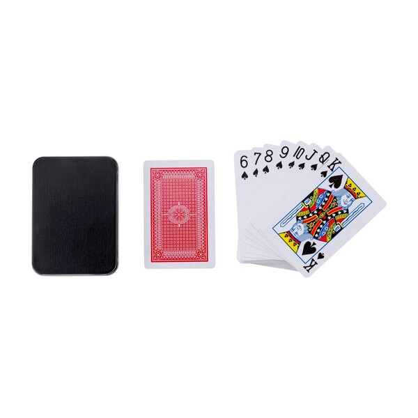 Playing card set Nathan | Metal tin - black