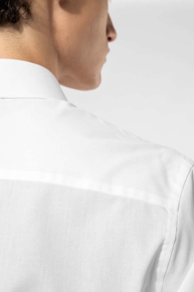 Men’S Poplin Easy Care Polycotton Shirt - White / L