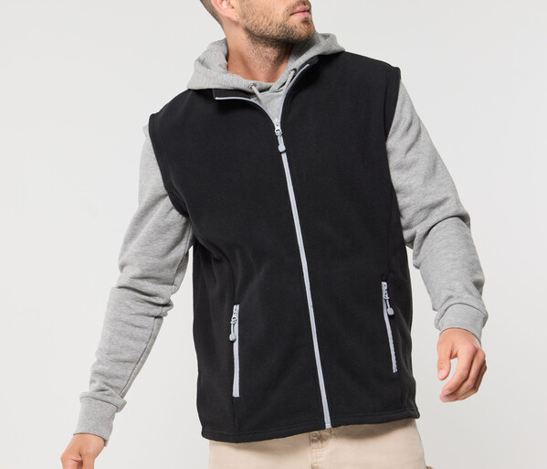 Bodywarmer polaire contrasté - GREY / 4XL