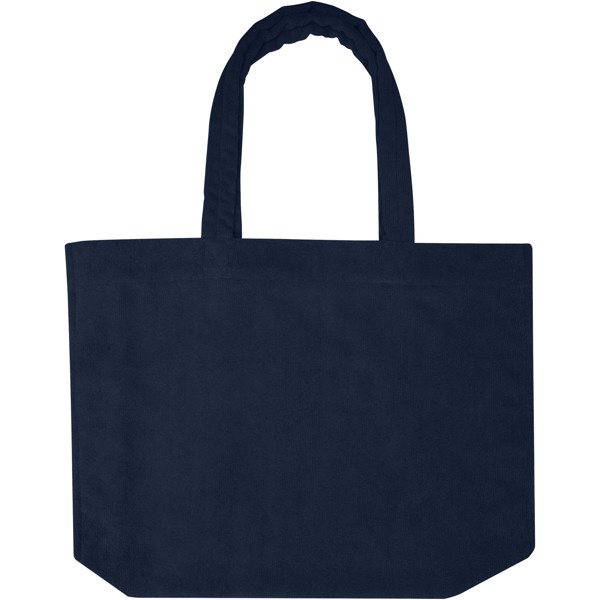 Sac shopping Siam en tissu éponge recyclé GRS de 13 L - Marine
