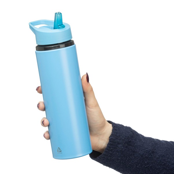 Gerecyclede roestvrijstalen drinkfles (500 ml) Zeno - wit