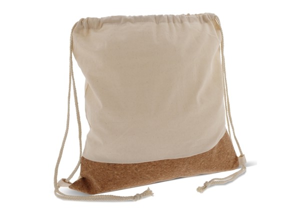 Drawstring bag Cork with cotton cords 38x41cm