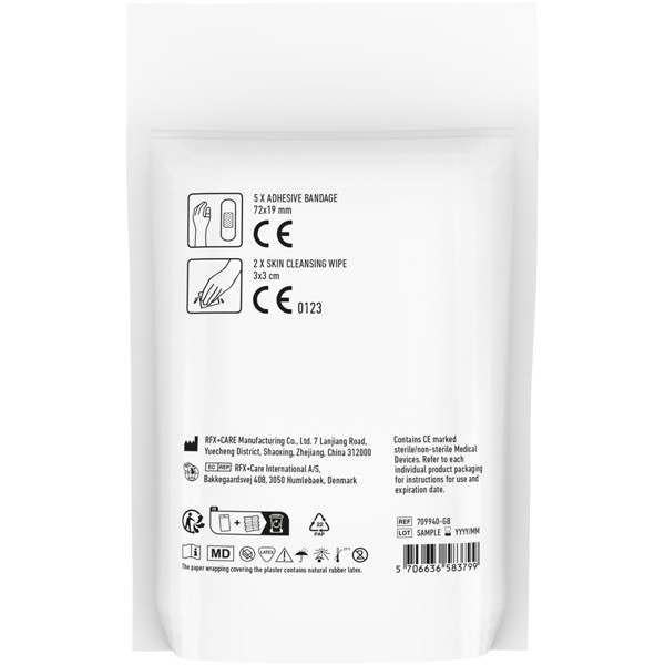 MiniKit Premiers Secours en pochette papier - Blanc