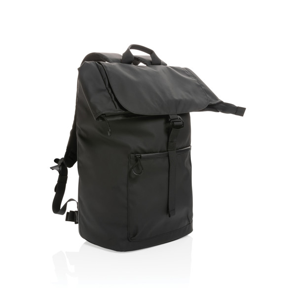 Impact AWARE™ RPET water resistant 15.6" laptop backpack - Black