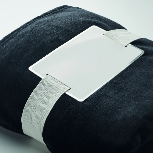 Coperta in pile Davos - Nero