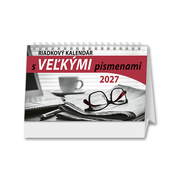 Stolový kalendár Riadkový s veľkými písmenami 2027