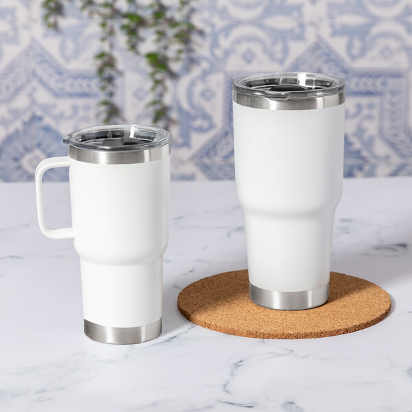 Insulated Mug Paster - White