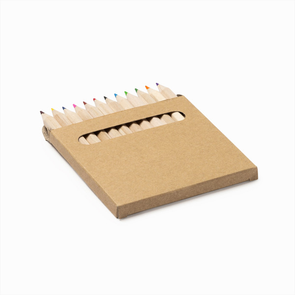 Personalized colored pencil set 12 units in recycled cardboard box