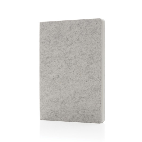 Phrase GRS certified recycled felt A5 notebook - Grey