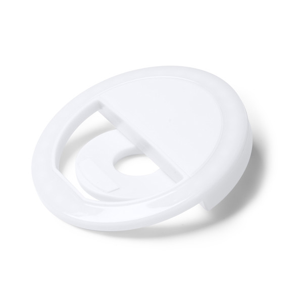 Personalised LED ring light for smartphone with adaptable clip and rechargeable battery