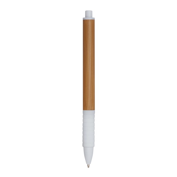 Kugelschreiber Bamboo Rubber - Braun / Weiß