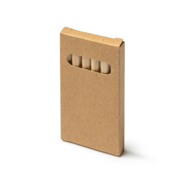 Personalised wooden pencil set in cardboard box 6 units EN71 certified