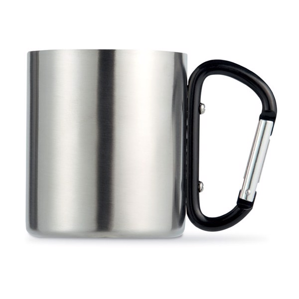 Metal mug &amp; carabiner handle Trumbo - Black