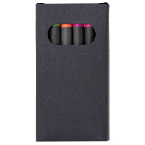 SET 6 WAX FLUO CRAYONS "LUMYNI"