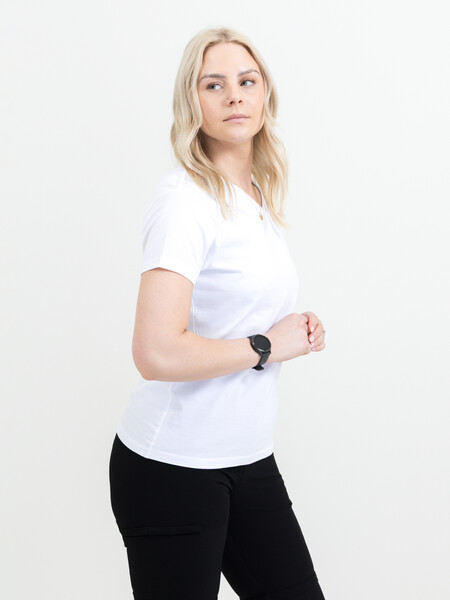 Printer Heavy V Lady t-shirt White XS