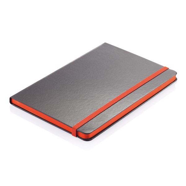 Deluxe hardcover A5 notebook with coloured side