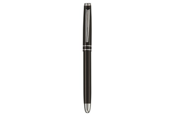 Pen set 2 stripes barrel metal - Black
