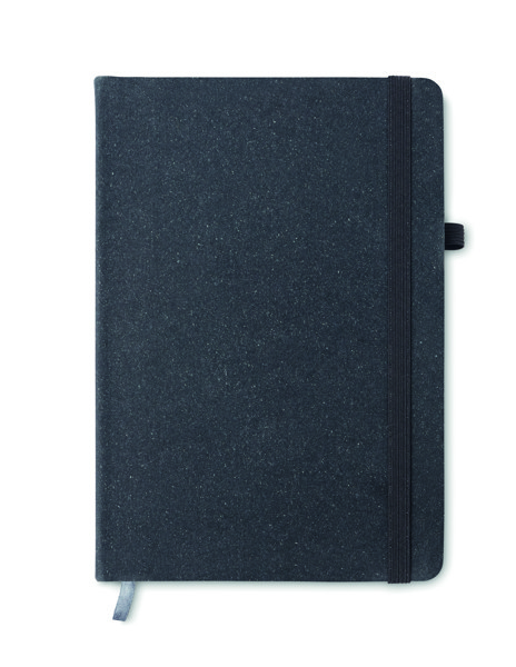 Bloco A5 em PU reciclado Baobab - Preto