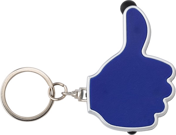 Porte-clés Melvin | Plastique | LED et stylet - bleu