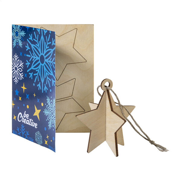 Carte de Noël FestiCard, étoile - Naturelle