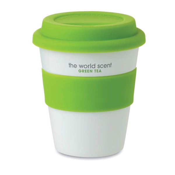 PP tumbler with silicone lid Astoria - Green