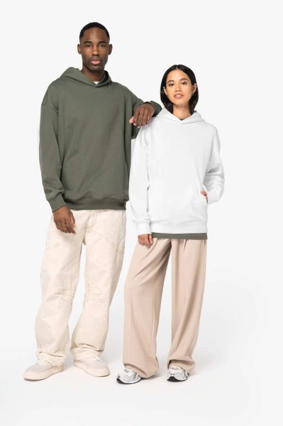 Unisex Oversized Hooded Sweatshirt - Ivory / L