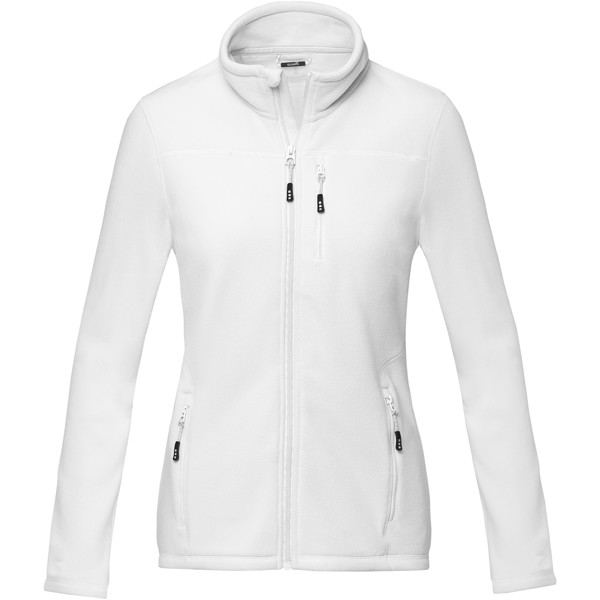 Veste Amber pour femme en polaire entièrement zippée recyclée GRS - Blanc / XL