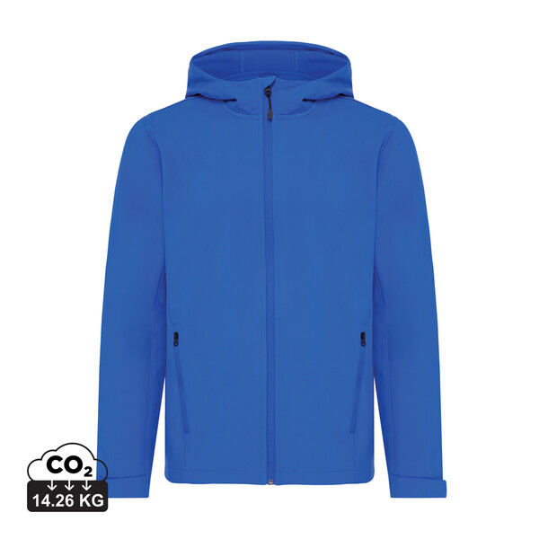 Veste homme soft shell en polyester recyclé IQONIQ Makalu - Bleu Royal / M