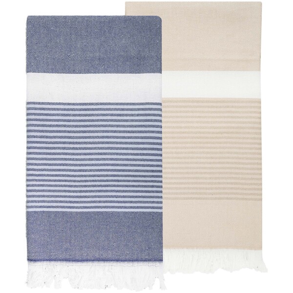 Telo fouta 100 x 180 cm Citizen Green Seabeach - Beige
