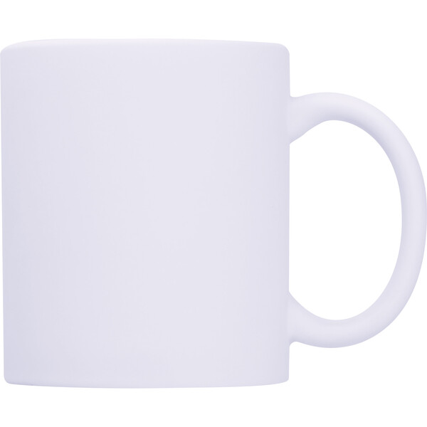 Matte ceramic sublimation mug ARIEL - White