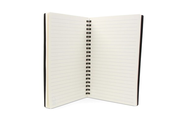 Carnet de notes en cuir recyclé Midi - Gris foncé