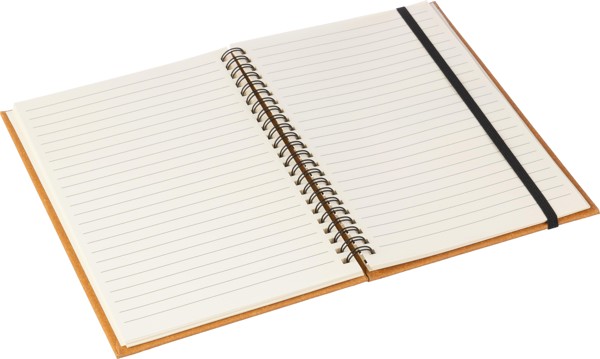 Notitieboek Egon | Gerecycled leer | A5 | Gelinieerd - zwart