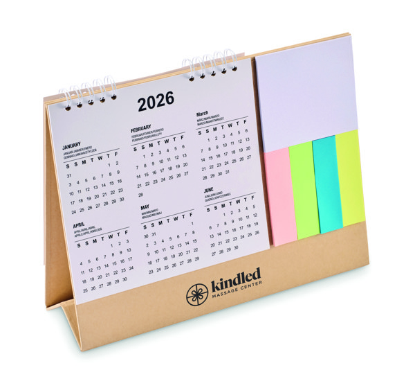 Desk calendar with memo pad Calendoo
