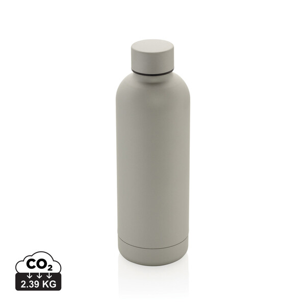 Bouteille isotherme 500ml en acier inoxydable recyclé RCS - Argent