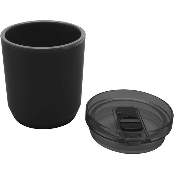 Hudson 180 ml pohár z recyklovaného plastu - Jednofarebná čierna
