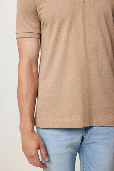 IQONIQ Yosemite recycled cotton pique polo - Heather Brown / 4XL