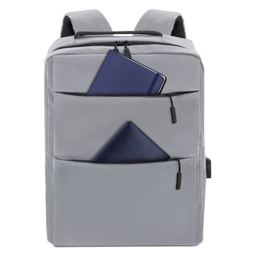 SAC A DOS PORTE ORDINATEUR SOFT-TOUCH “DAVIS PU” - Gris