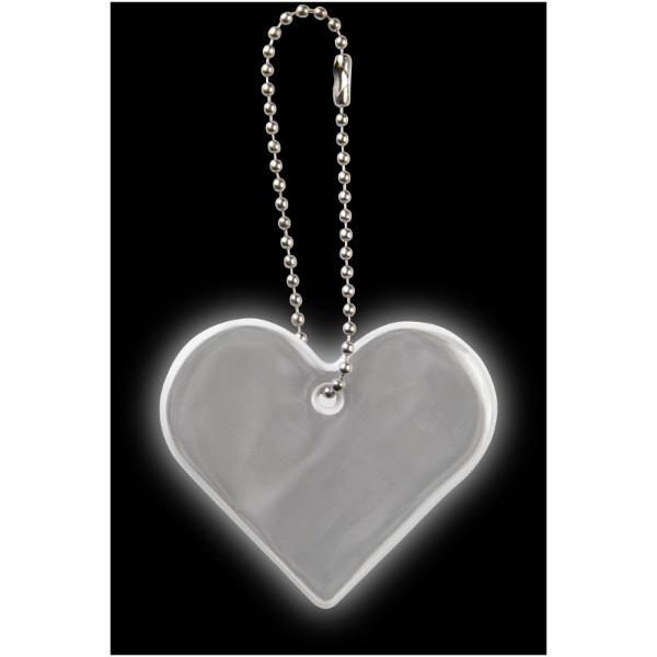 Reflective hanger heart - White