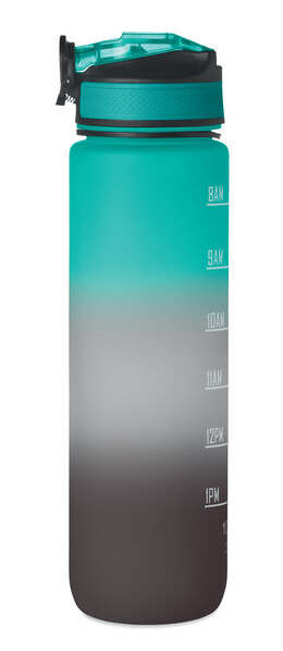 Bouteille de sport RPET 1L Activate - Noir / Bleu