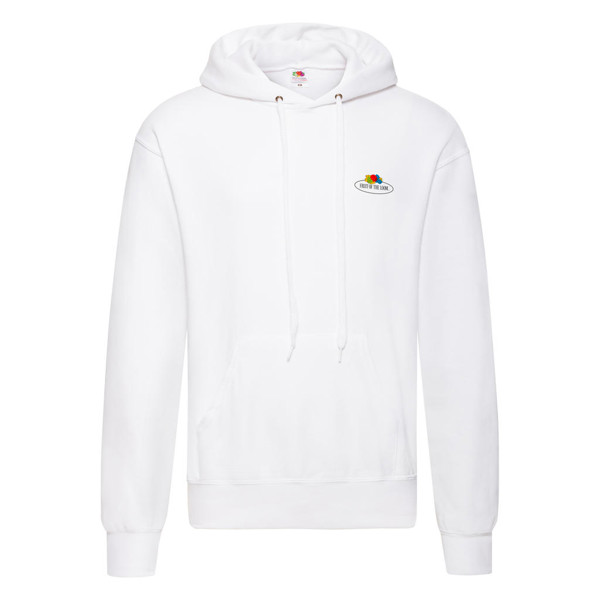 Vintage Hooded Sweat Classic Small Logo Print - White / S