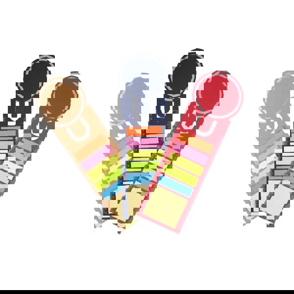 Notizenset, Lesezeichen, Haftnotizen, Lineal | Young - braun